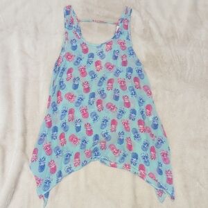 Francesca's Collections Pink and Blue Swim Coverup